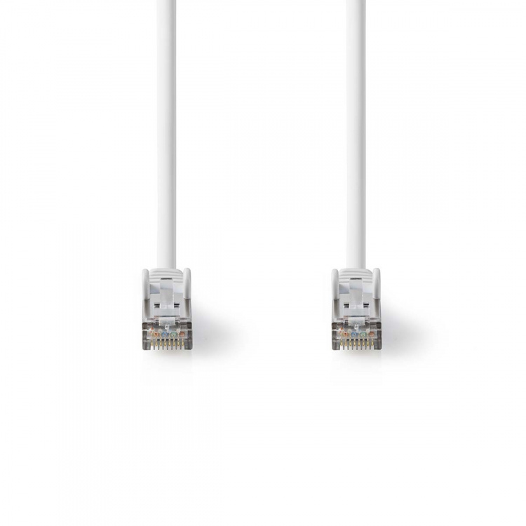 Nedis Cat 8.1 nätverkskabel | S/FTP | RJ45 hane | RJ45 hane | 10.0 m | Rund | LSZH | Vit | Label