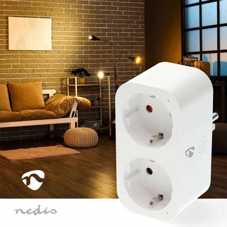 Nedis SmartLife Smart Plug | IP21 | Strömmätare | 3680 W | Type F (CEE 7/7) | 0 - 55 °C | Android™ / IOS | 2-vägs | Vit | 1 st Nedis SmartLife Smart Plug | IP21 | Strömmätare | 3680 W | Type F (CEE 7/7) | 0 - 55 °C | Android™ / IOS | 2-vägs | Vit | 1 st
