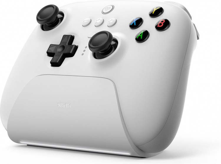 8BitDo Ultimate 2.4G trådlös handkontroll - Hall Edition trådlös spelkontroll, vit, PC / Android / macOS