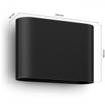 Philips Hue Dymera Vägglampa inom- och utomhus White and Color Ambiance Svart Philips Hue Dymera Vägglampa inom- och utomhus White and Color Ambiance Svart