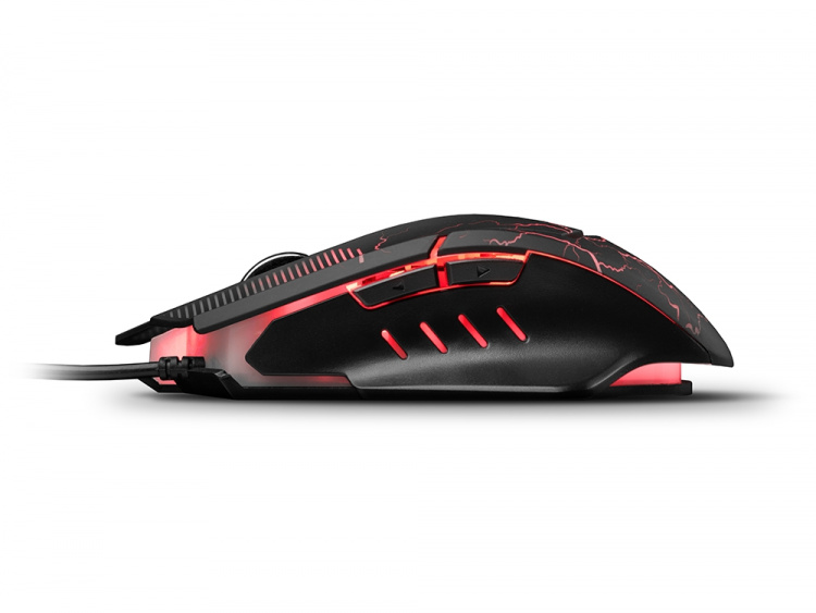 Liocat MX 557C - Gamingmus med LED-belysning, Svart