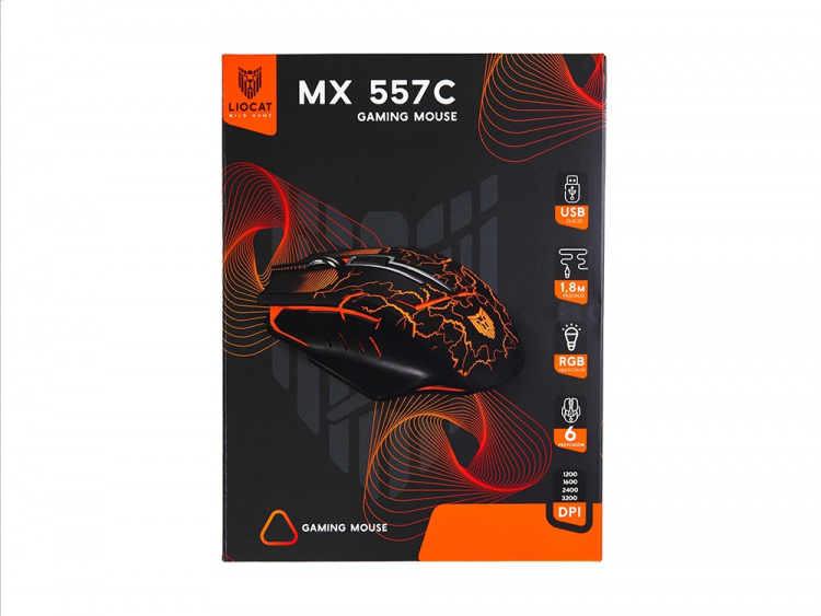Liocat MX 557C - Gamingmus med LED-belysning, Svart