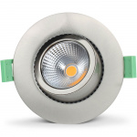 Llitt Lisa Dimbar Infälld downlight 3000K 600lm IP65 1-pack Borstad stål