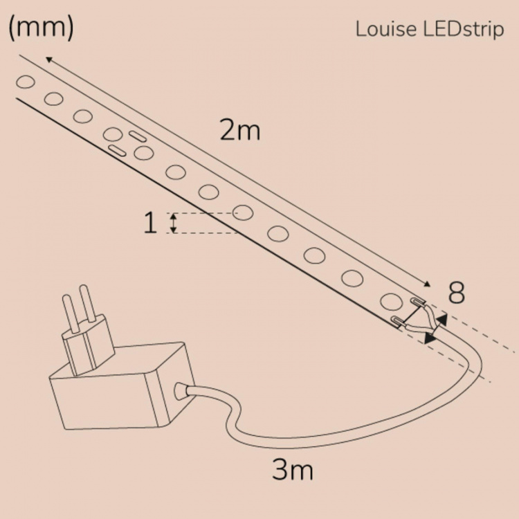 Llitt Louise Ledstrip kit COB-LED DOT IP20 2m??? 3000K??? Llitt Louise Ledstrip kit COB-LED DOT IP20 2m??? 3000K???
