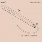 Llitt Louise Ledstrip COB-LED DOT utan trafo IP20 6m??? 3000K???