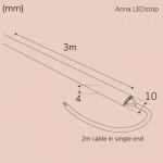 Llitt Anna Ledstrip COB-LED Milky utan trafo IP65 3m?? 3000K??? Llitt Anna Ledstrip COB-LED Milky utan trafo IP65 3m?? 3000K???