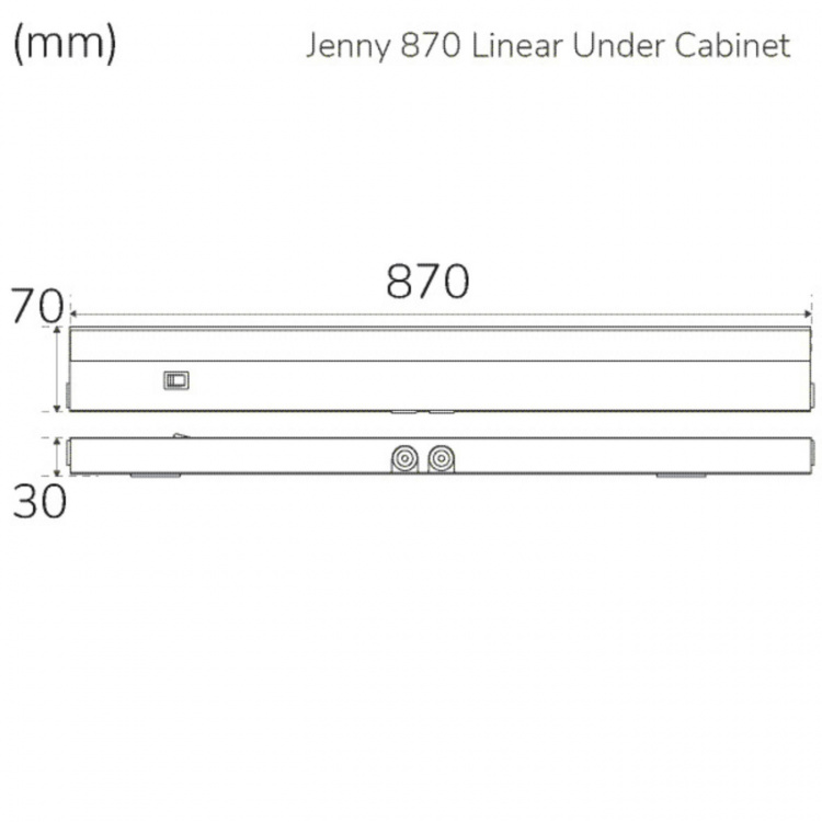 Llitt Jenny 870 Köksbänksbelysning Dimbar 3000K 1000lm 870cm