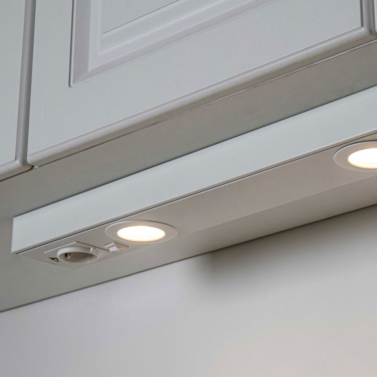 Llitt Emma 580 Köksbänksbelysning 2xspot + uttag 3000K 650lm 580cm