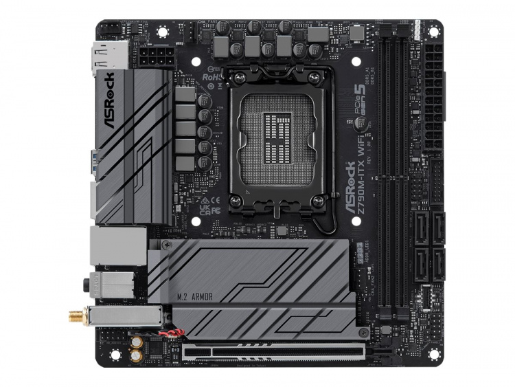 ASRock Z790M-ITX WiFi Intel LGA 1700 Mini-ITX Motherboard ASRock Z790M-ITX WiFi Intel LGA 1700 Mini-ITX Motherboard