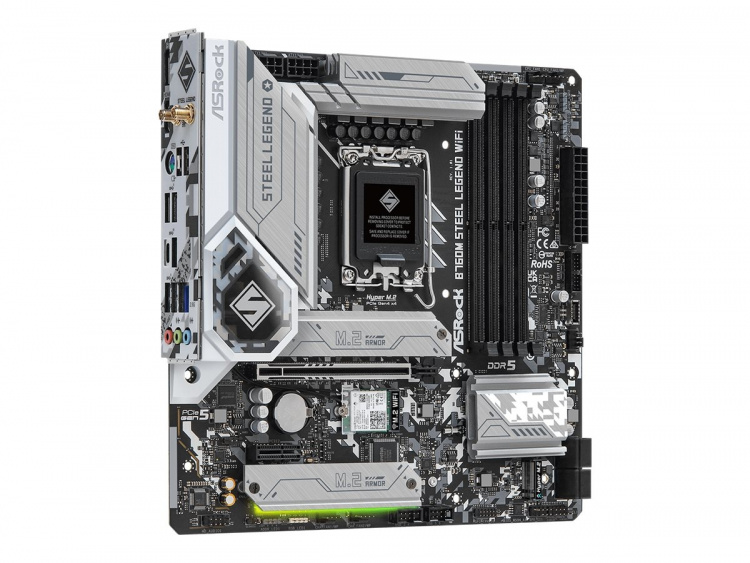 ASRock B760M Steel Legend WiFi Micro-ATX LGA1700 Intel B760 ASRock B760M Steel Legend WiFi Micro-ATX LGA1700 Intel B760