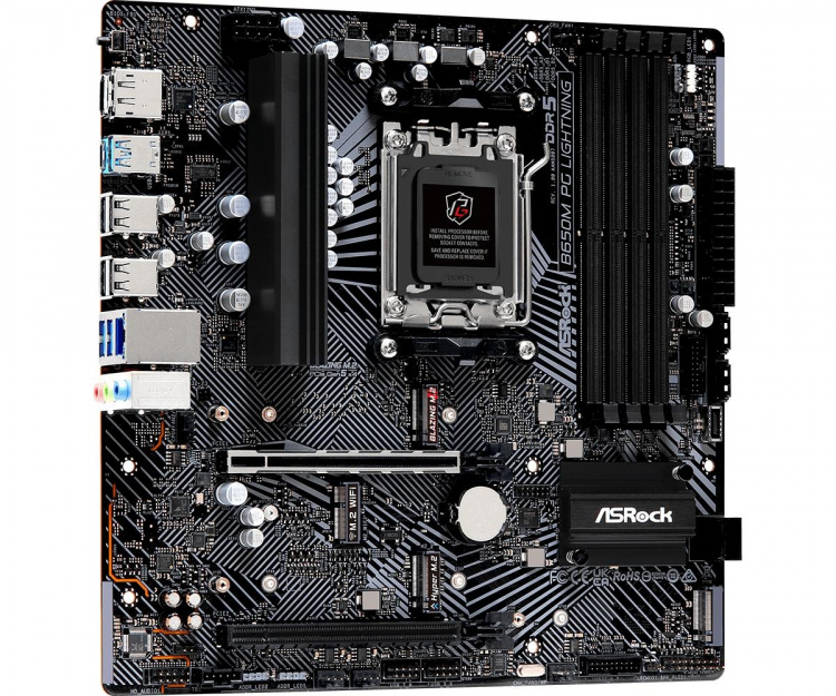 ASRock B650M PG Lightning Motherboard Micro ATX AM5 Socket DDR5