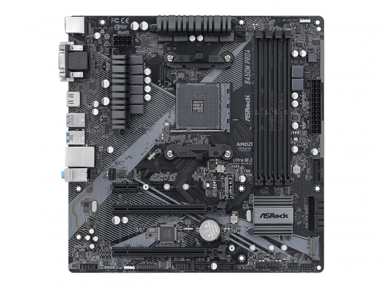 ASRock B450M Pro4 R2.0 Micro-ATX AM4 AMD B450