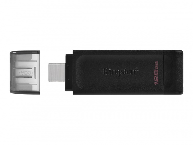 Kingston DataTraveler 70 128GB USB-C 3.2 Gen 1 Svart Kingston DataTraveler 70 128GB USB-C 3.2 Gen 1 Svart