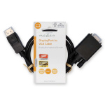 Nedis VGA-kabel | DisplayPort Hane | VGA Hane | Nickelplaterad | Maximal upplösning: 1080p | 1.00 m | Rund | PVC | Svart | Label Nedis VGA-kabel | DisplayPort Hane | VGA Hane | Nickelplaterad | Maximal upplösning: 1080p | 1.00 m | Rund | PVC | Svart | Label