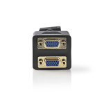 Nedis VGA-kabel | VGA Hane | 2x VGA hona | Guldplaterad | Maximal upplösning: 1280x768 | 0.20 m | Rund | ABS | Svart | Kuvert Nedis VGA-kabel | VGA Hane | 2x VGA hona | Guldplaterad | Maximal upplösning: 1280x768 | 0.20 m | Rund | ABS | Svart | Kuvert