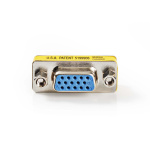 Nedis VGA-adapter | VGA hona 15p | VGA hona 15p | Nickelplaterad | Rak | Metall | Metall | Plastpåse
