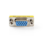 Nedis VGA-adapter | VGA hona 15p | VGA hona 15p | Nickelplaterad | Rak | Metall | Metall | Plastpåse