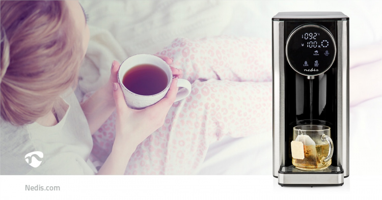 Nedis Hot Water Dispenser | 2600 W | 2.7 l | Aluminium / Svart