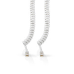 Nedis Telekomkabel | RJ10 Hane | RJ10 Hane | 2.00 m | Kabelns utformning: Lindad | Kabeltyp: RJ10 | Vit | Låda Nedis Telekomkabel | RJ10 Hane | RJ10 Hane | 2.00 m | Kabelns utformning: Lindad | Kabeltyp: RJ10 | Vit | Låda