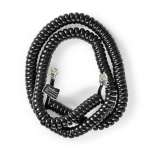 Nedis Telekomkabel | RJ10 Hane | RJ10 Hane | 5.00 m | Kabelns utformning: Lindad | Kabeltyp: RJ10 | Svart | Kuvert