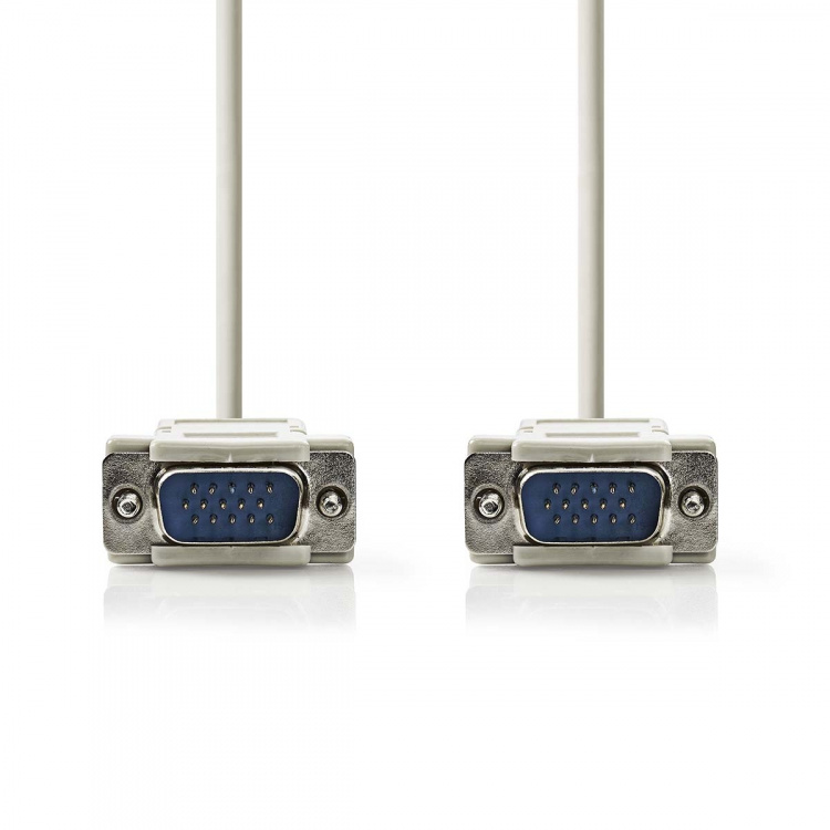 Nedis VGA-kabel | VGA Hane | VGA Hane | Nickelplaterad | Maximal upplösning: 1024x768 | 2.00 m | Rund | ABS | Elfenben | Label Nedis VGA-kabel | VGA Hane | VGA Hane | Nickelplaterad | Maximal upplösning: 1024x768 | 2.00 m | Rund | ABS | Elfenben | Label