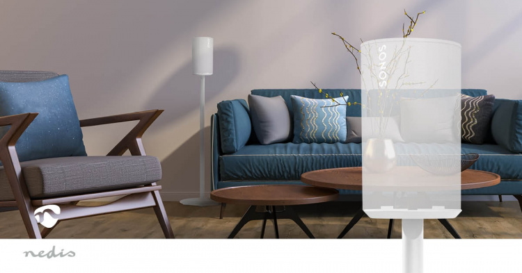 Nedis Högtalar Fäste | Kompatibel med: Sonos® Era100 | Ställ | 3 kg | Fast | ABS / Metall | Vit Nedis Högtalar Fäste | Kompatibel med: Sonos® Era100 | Ställ | 3 kg | Fast | ABS / Metall | Vit