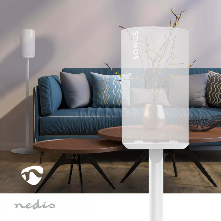Nedis Högtalar Fäste | Kompatibel med: Sonos® Era100 | Ställ | 3 kg | Fast | ABS / Metall | Vit