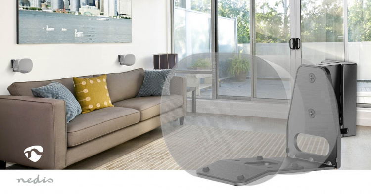 Nedis Högtalar Fäste | Kompatibel med: Sonos® Era300 | Vägg | 5 kg | Tilt / Vridning | Går att tilta | Roterbar | ABS / Metall | Svart