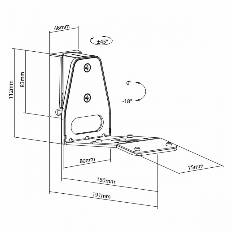Nedis Högtalar Fäste | Kompatibel med: Sonos® Era300 | Vägg | 5 kg | Tilt / Vridning | Går att tilta | Roterbar | ABS / Metall | Vit Nedis Högtalar Fäste | Kompatibel med: Sonos® Era300 | Vägg | 5 kg | Tilt / Vridning | Går att tilta | Roterbar | ABS / Metall | Vit