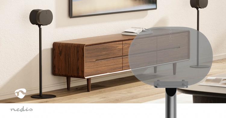 Nedis Högtalar Fäste | Kompatibel med: Sonos® Era300 | Ställ | 5 kg | Fast | ABS / Metall | Svart