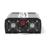 Nedis Växelriktare med modifierad sinusvåg | Inspänning: 12 V DC | Enhetens utgångsanslutning: Type F (CEE 7/3) / USB-A | 230 V AC 50 Hz | 1000 W | Toppeffekt: 2000 W | Skruv terminal | Silver