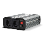 Nedis Växelriktare med modifierad sinusvåg | Inspänning: 12 V DC | Enhetens utgångsanslutning: Type F (CEE 7/3) / USB-A | 230 V AC 50 Hz | 1000 W | Toppeffekt: 2000 W | Skruv terminal | Silver