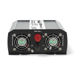 Nedis Växelriktare med modifierad sinusvåg | Inspänning: 24 V DC | Enhetens utgångsanslutning: Type F (CEE 7/3) / USB-A | 230 V AC 50 Hz | 1000 W | Toppeffekt: 2000 W | Skruv terminal | Silver Nedis Växelriktare med modifierad sinusvåg | Inspänning: 24 V DC | Enhetens utgångsanslutning: Type F (CEE 7/3) / USB-A | 230 V AC 50 Hz | 1000 W | Toppeffekt: 2000 W | Skruv terminal | Silver