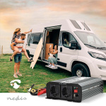 Nedis Strömväxelriktare | Inspänning: 12 V DC | Enhetens utgångsanslutning: Type F (CEE 7/3) / USB-A / 1x USB-C™ | 230 V AC 50 Hz | 1000 W | Toppeffekt: 2000 W | Skruv terminal | Ren sinusvåg | Säkring | Svart Nedis Strömväxelriktare | Inspänning: 12 V DC | Enhetens utgångsanslutning: Type F (CEE 7/3) / USB-A / 1x USB-C™ | 230 V AC 50 Hz | 1000 W | Toppeffekt: 2000 W | Skruv terminal | Ren sinusvåg | Säkring | Svart