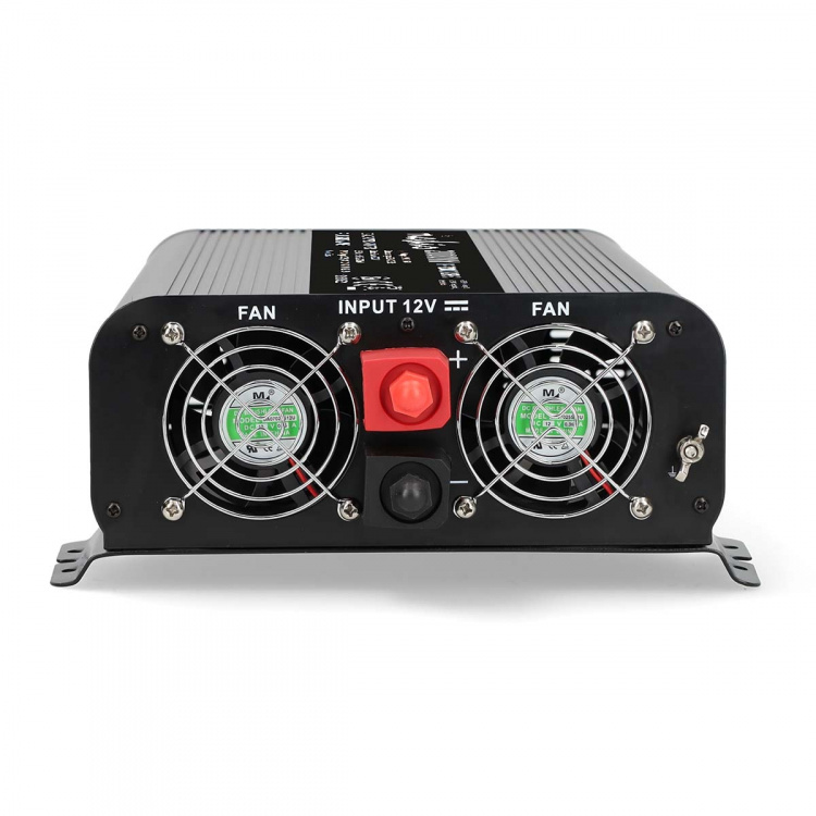 Nedis Strömväxelriktare | Inspänning: 12 V DC | Enhetens utgångsanslutning: Type F (CEE 7/3) / USB-A / 1x USB-C™ | 230 V AC 50 Hz | 2000 W | Toppeffekt: 4000 W | Skruv terminal | Ren sinusvåg | Säkring | Svart Nedis Strömväxelriktare | Inspänning: 12 V DC | Enhetens utgångsanslutning: Type F (CEE 7/3) / USB-A / 1x USB-C™ | 230 V AC 50 Hz | 2000 W | Toppeffekt: 4000 W | Skruv terminal | Ren sinusvåg | Säkring | Svart