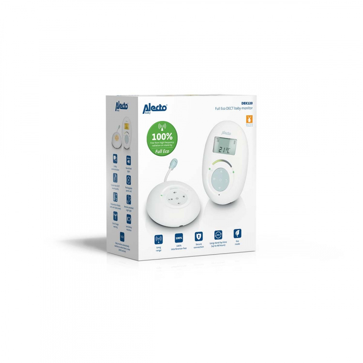 Alecto DBX120 Full Eco DECT babyvakt vit/blå