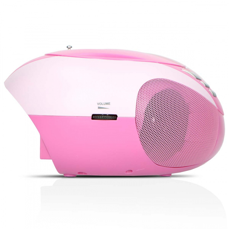 Lenco Bärbar FM-radio CD- och USB-spelare Rosa