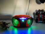 Lenco Bärbar FM-radio CD / MP3 / USB / Bluetooth-spelare® med LED-belysning Röd Lenco Bärbar FM-radio CD / MP3 / USB / Bluetooth-spelare® med LED-belysning Röd