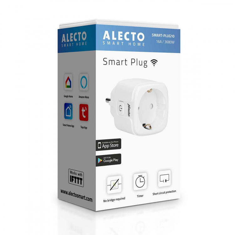 Alecto Smart Wi-Fi-kontakt 16A 3680W