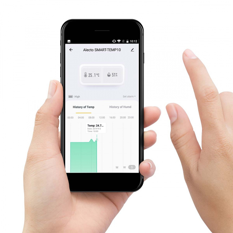 Alecto Smart Zigbee temperatur- och luftfuktighetssensor
