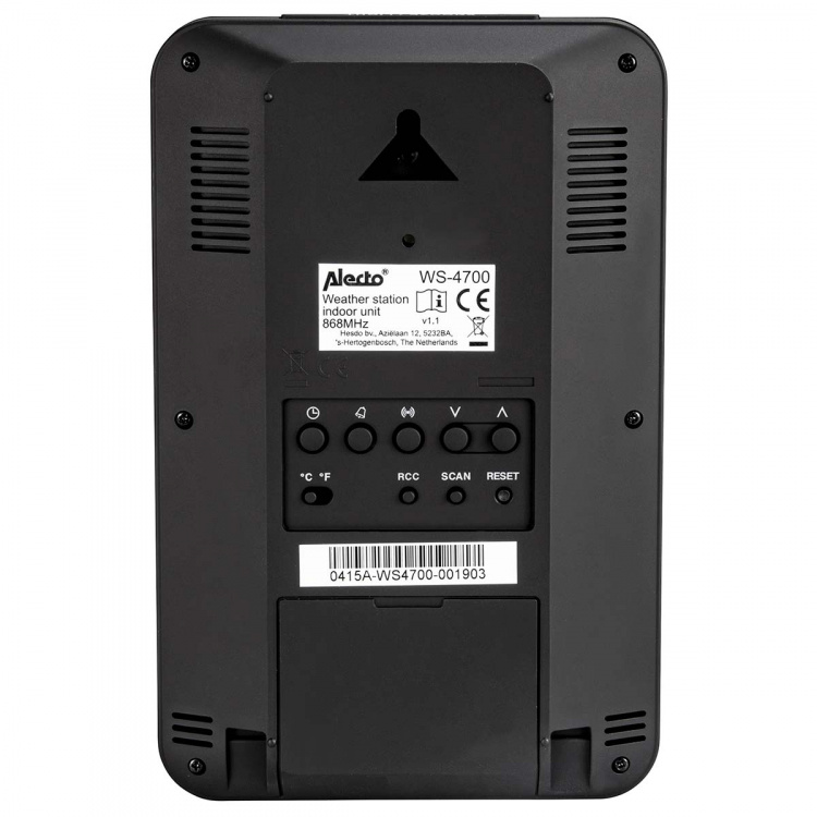 Alecto Professionell väderstation med trådlös sensor svart