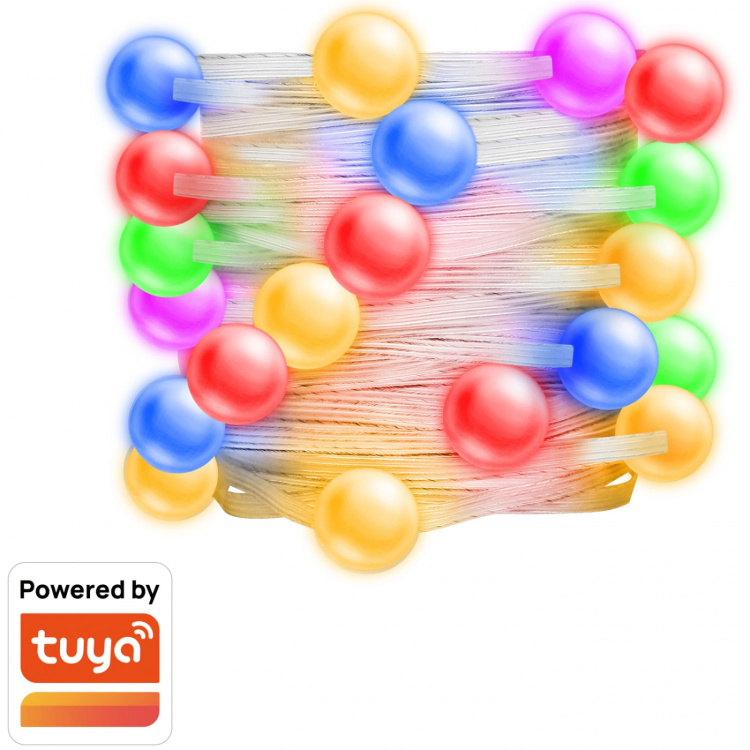 LogiLink RGB-ljusslinga med fjärrkontroll och WiFi Tuya IP65 3 m LogiLink RGB-ljusslinga med fjärrkontroll och WiFi Tuya IP65 3 m