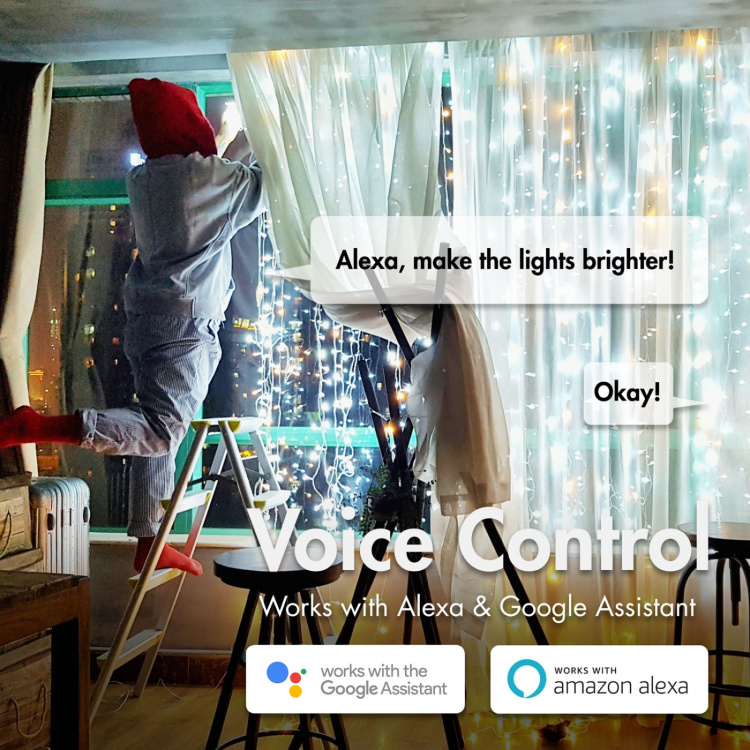 LogiLink RGB-ljusslinga med fjärrkontroll och WiFi Tuya IP65 3 m LogiLink RGB-ljusslinga med fjärrkontroll och WiFi Tuya IP65 3 m