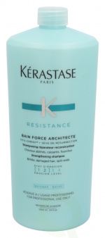 Kerastase Resistance Bain Force Architecte Shampoo 1000 ml Brittle, Damaged Hair, Split Ends
