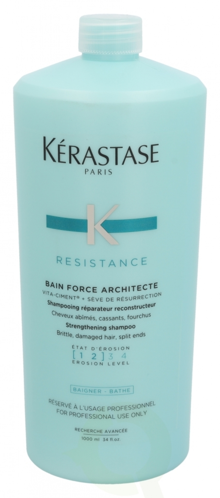 Kerastase Resistance Bain Force Architecte Shampoo 1000 ml Brittle, Damaged Hair, Split Ends