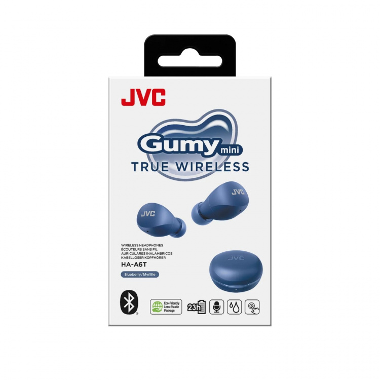 JVC HA-A6T-A-U Gumy True Wireless Mini Earphones Blue