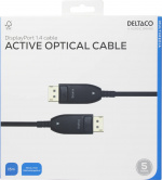 DELTACO Displayport 1.4 cable, AOC, 8K@30Hz, 15m, black