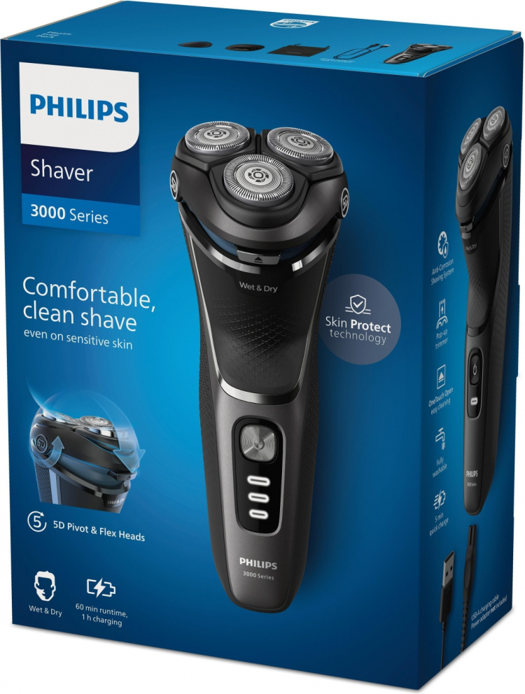 Philips Shaver Series 3000 S3343/13 rakapparat Philips Shaver Series 3000 S3343/13 rakapparat