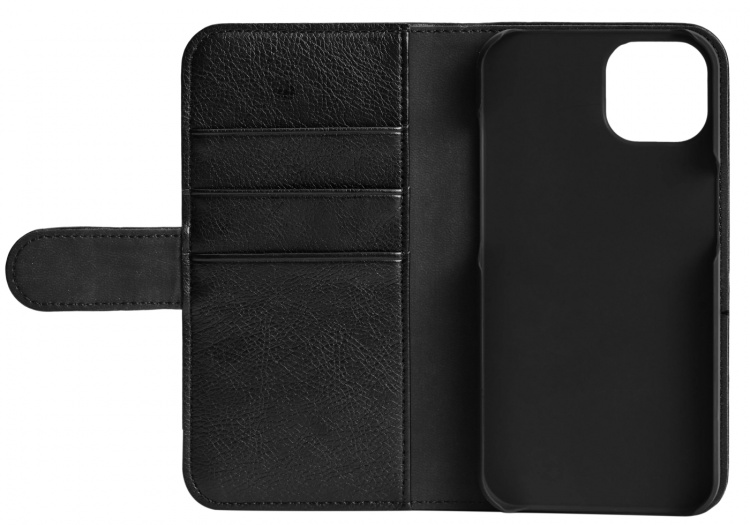 Essentials iPhone 12 mini PU-plånbok, 3 kort, svart