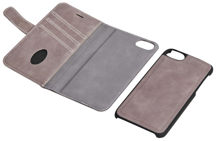 Essentials iPhone 6/7/8/SE (2020/2022) läderfodral, grå